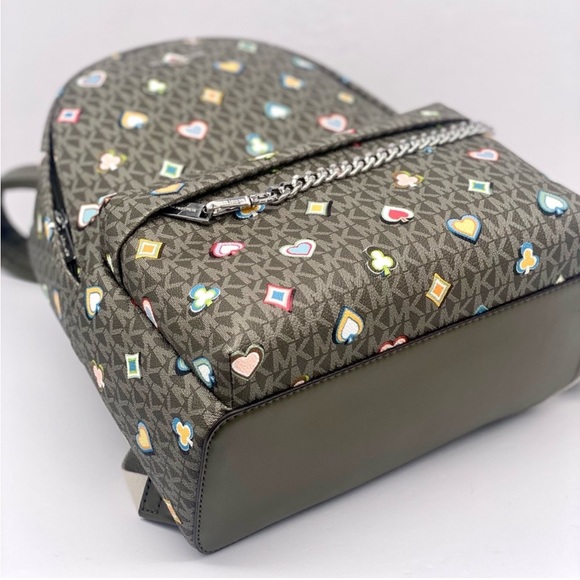 Michael Kors Slater Medium Printed Signature Logo Backpack - Picture 6 of 9